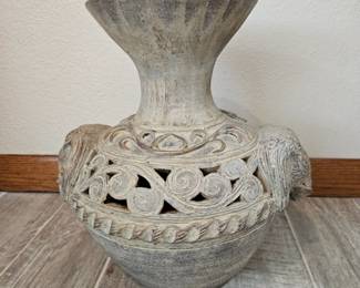 Lot #168 - Large Earthenware Terracotta Elephant Vase