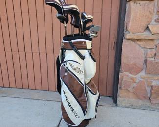 Lot #329 - AdamsGolf Golf Bag With Idea Golf Clubs Set