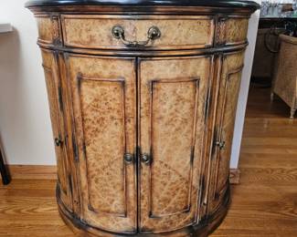 Lot #26 - Half Moon Console Table Cabinet or Bar Cabinet.