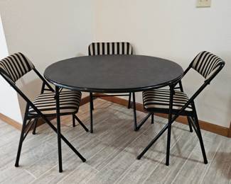 Lot #124 - Folding Table and 3 Chairs