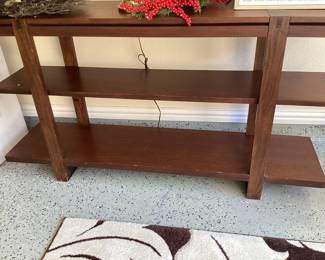 Console table bookshelf
