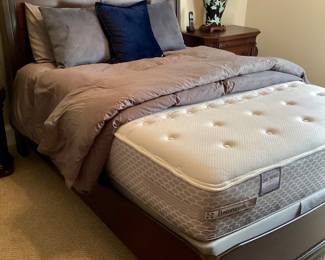 Queen Bed & Gel Series Featuring OptiCool Sealy Posturepedic Mattress (Sold Separately)