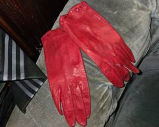 A few pairs of leather gloves