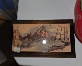 Small schlacked picture on wood 