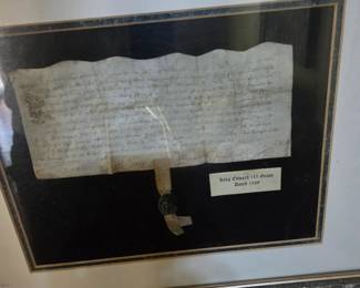 Land Grant Certificates dating back a few centuries! 