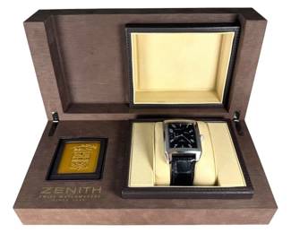 Mens Zenith Port Royale Automatic Black Wristwatch