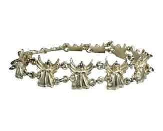 Sterling Silver Angel Toggle Bracelet