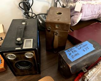 Brownie cameras and French Le Fils Galilean binoculars