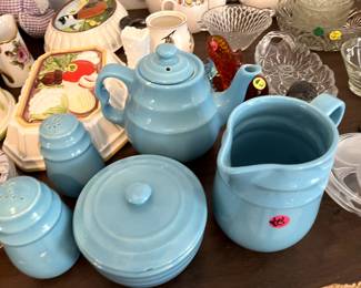 blue ceramics set