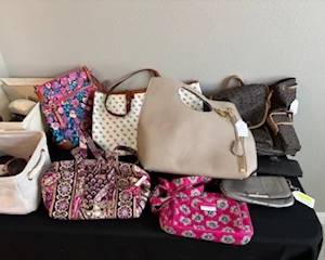 Designer purses and sunglasses