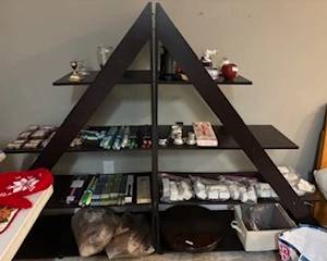 two unique bookshelves