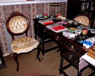 White Side Chairs - Partners Desk