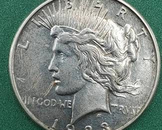 1923-D Peace Silver Dollar - 90% Silver