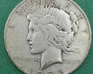 1935-S Peace Silver Dollar - 90% Silver