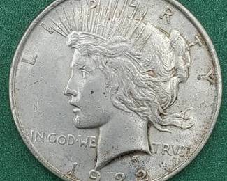 1922 Peace Silver Dollar - 90% Silver