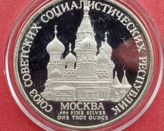 1991 Bush-Gorbachev Xsummit 1 toz .999 Silver in Airtite

