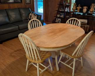 Wooden Dining room table and chairs