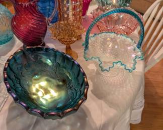 Carnival glass and fenton