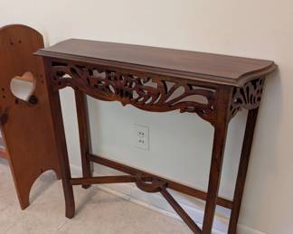 Wood foyer table