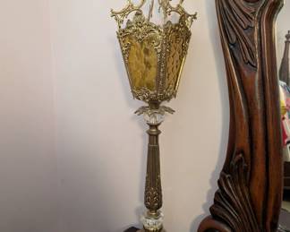 Vintage brass/ glass lamps