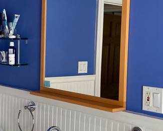Mirror with ledge 27” x 27” $40