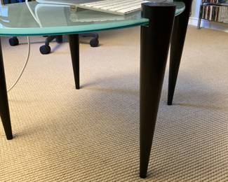 Small modern glass top coffee table 34LX 20 WX 17 H $65
