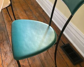 Arper Fusto leather chairs each in different color set of six.