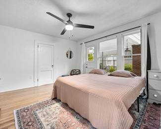 Tv , chair, night stand, dresser, mirror