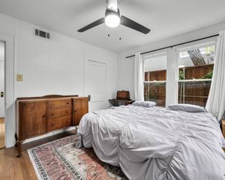night stand, dresser, singer sewing machine