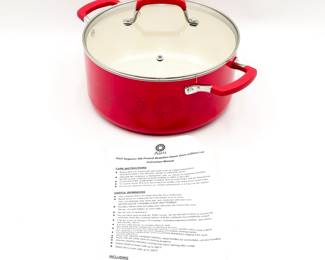 Aarti Medallion 5-Quart Dutch Oven with Glass Lid