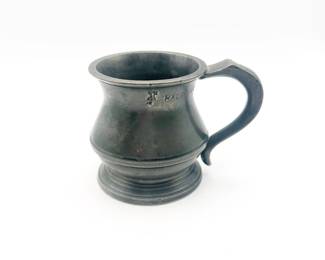 Antique Pewter 1/2 Gill Measuring Cup