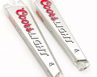 Pair of Coors Light “Cold As the Rocky Mountains” Tap Handles