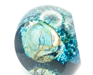Hand-Blown Art Glass Paperweight