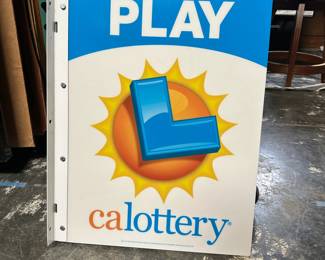 California Lottery Advertising Sign