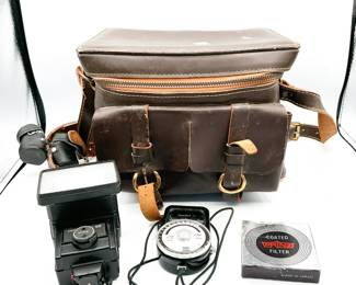 Camera Accessories Lot w/ Bag