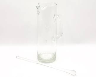 Toscany Hand Blown Crystal Pitcher w/ Stirrer Romania