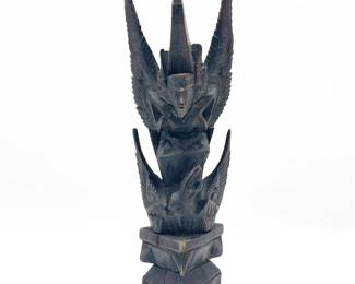Vintage Hand-Carved Wooden Garuda Statue
