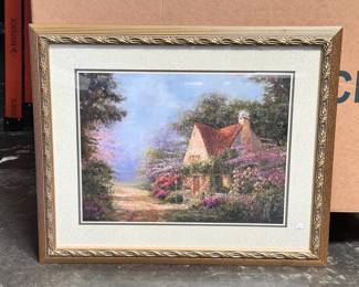 Home Interiors and Gifts “Cottage In The Woods” Framed Print