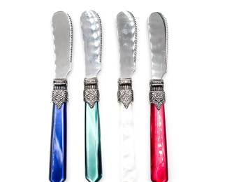 Set of 4 INOX Iridescent Handle Butter Knives