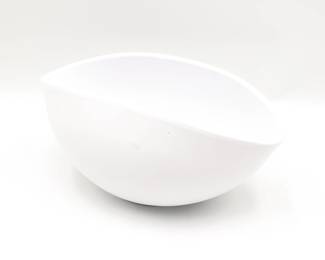 Vintage Modernist Ovoid White Planter