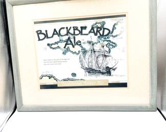 Framed Blackbeard Ale Poster