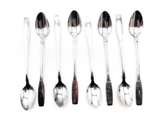 Lot of 8 Oneida Ltd. Silversmiths Silver Plated Spoons, Bennington Pattern