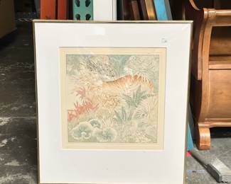 "Bright Tiger" Limited Edition Lithograph by Anna Pugh