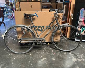 Vintage Raleigh Sports 3-Speed Bicycle w/ Brooks B66 Saddle