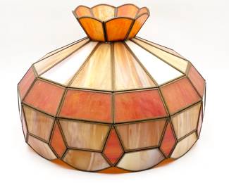 Large Stained Glass Hanging Lampshade