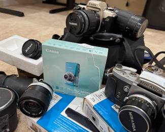 Canon EOS, Nikon, Lenses, Photo docking station