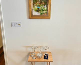 original painting by Ruth Valerio, sterling silver pieces