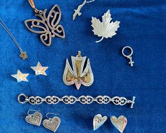 vintage and retired Jeep Collins and James Avery jewelry (sterling, gold, brass and bronze)