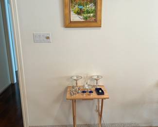 original painting by Ruth Valerio, sterling silver pieces