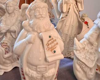 Lenox Christmas Santas, Sleds, Reindeers & Angels w/boxes